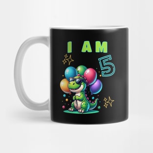 Funny Dino I am 5 years old 5th Birthday Mug